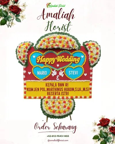 Karangan Papan Bunga Pernikahan di Melayu